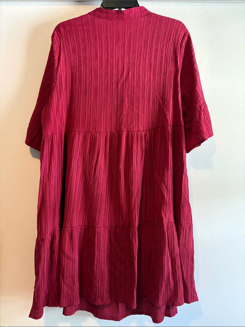 SHEIN Raspberry Button-Front Mini Dress - Picture 3 of 3